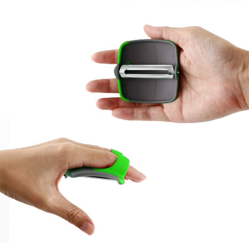 BENEKIY 2 Pcs Hand Vegetable Peeler Palm Peeler Rubber Finger Grips Comfortable to Peel Pumpkin, Carrot, Cucumber, Potato and More - Image 3